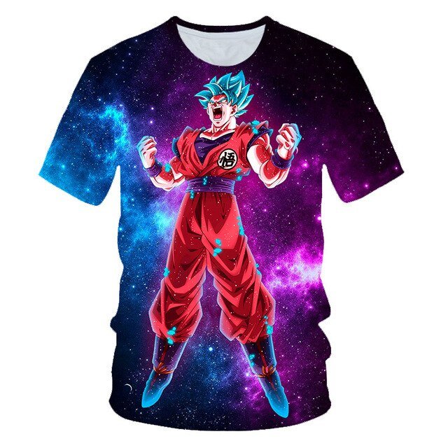 Cool Goku Dragon Ball Z 3d T Shirt Summer Hipster Short Sleeve Tee Tops Men/Women Anime DBZ Harajuk T-Shirts Homme Boys T shirt
