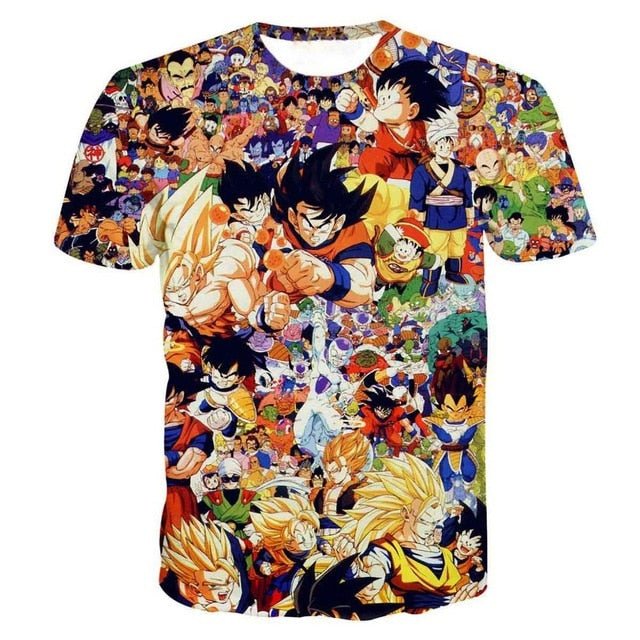 Dragon Ball DBZ Bulma Super Saiyan Vegeta T-shirt 3D Men Women Anime Kid Goku Goten Gohan T shirt Harajuku Summer Tee Shirts