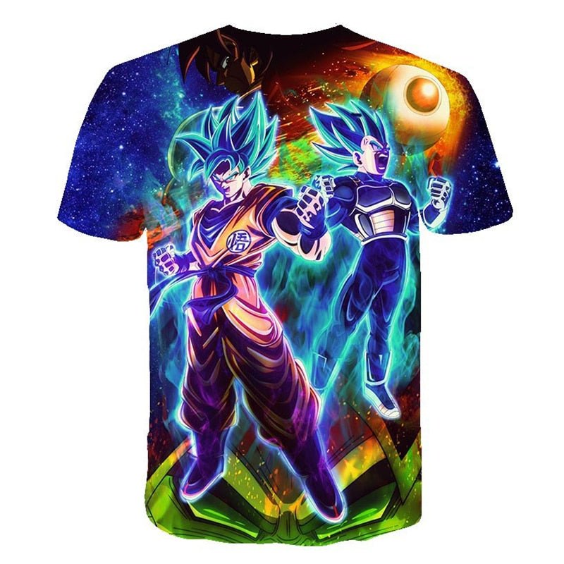 Dragon Ball Z Men's Summer T-shirts 3D Printing Super Saiyan Kid Black Zamasu Vegeta Jiren Dragonball T Shirt Tops Tees