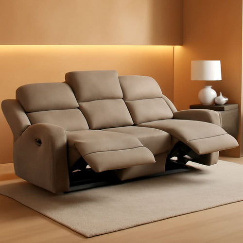 84.5 Inch Brown Recliner Couch Living Sofa Home Theater