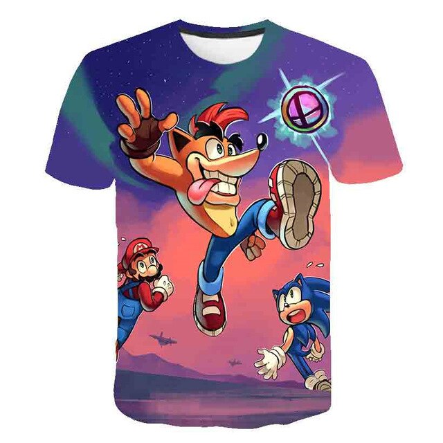 Men/Women 3D Cartoon Game Print T-shirts Costume Boys T Shirt Girls Summer T-shirt Kid Clothing Children Tee Tops Clothes
