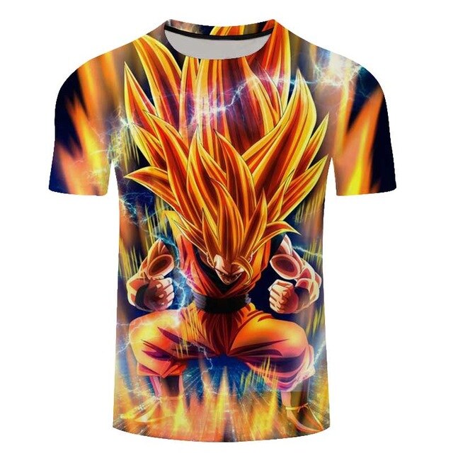 Goku Dragon Ball Z 3d T Shirt Summer Hipster Short Sleeve Tee Tops Men/Women Anime DBZ Harajuk T-Shirts Homme