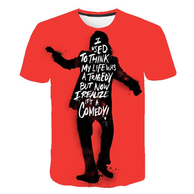 Hot Sale Clown T Shirt Men/women Joker Face 3D Printed Terror Fashion T-shirts Cool Character joker Harajuku Clothing