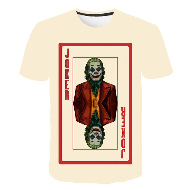 Hot Sale Clown T Shirt Men/women Joker Face 3D Printed Terror Fashion T-shirts Cool Character joker Harajuku Clothing