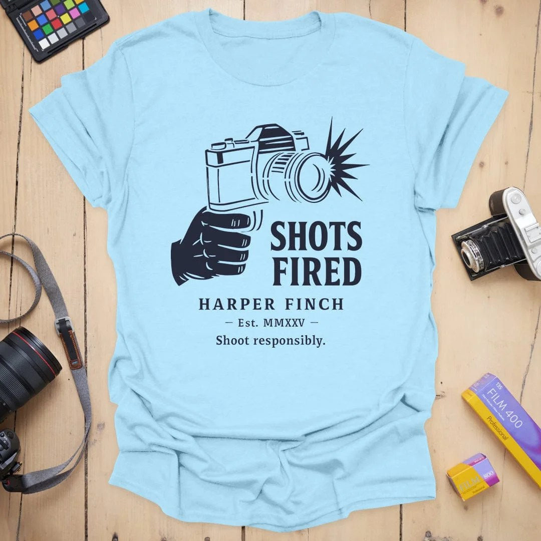 Shoot Responsibly T-Shirta - Light Blue, 3XL